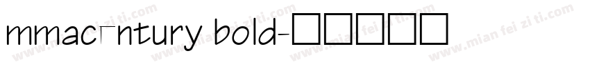 mmacentury bold字体转换